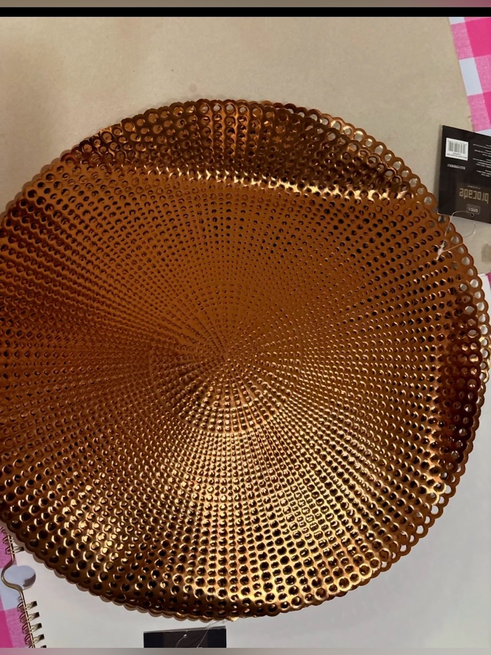Decorative Copper Set of 4 placemats never used
